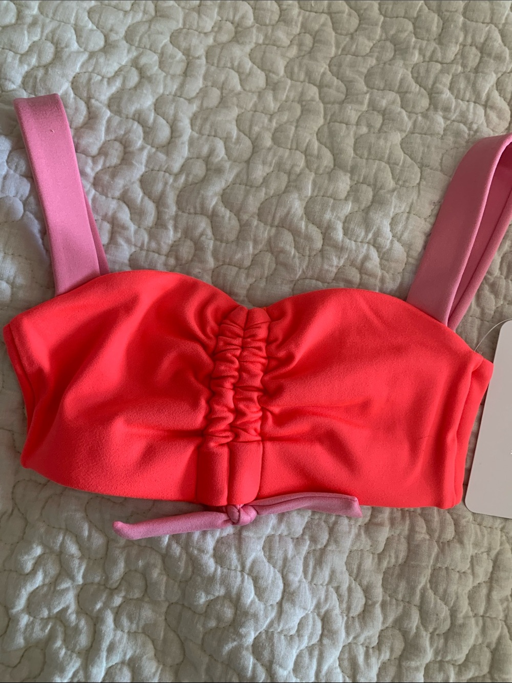 Jo + Jax Love Me Knot Top Aruba and Pink Youth Small NWT